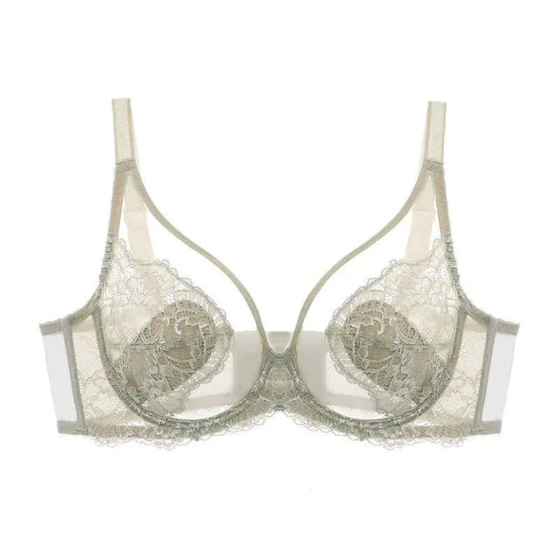 MOYISU Sexy Tushy Underwear Women's Big Boobs Small Boobs Hottie Set Ultra Thin Push-up Breast Anti-sag Soft Underwire Bra AB CD