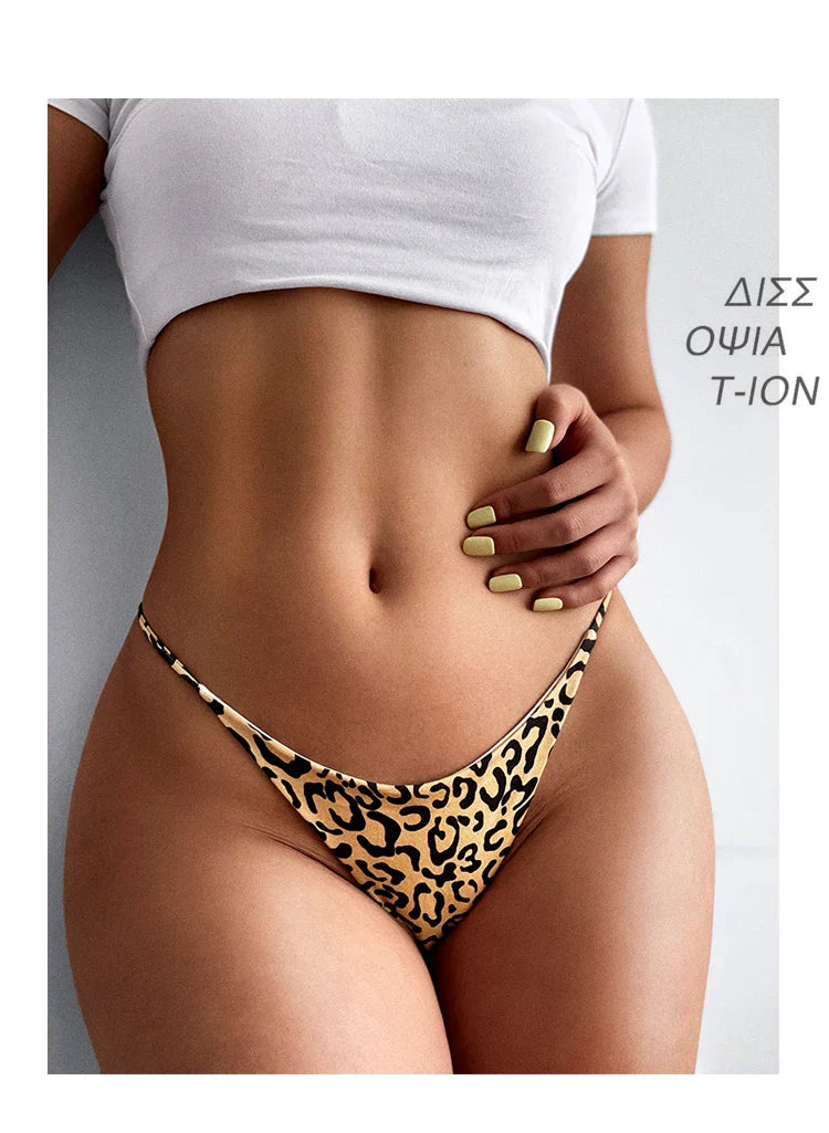 Cotton G String Leopard Women Panties Sexy Briefs Thong Low Waist T-back Bikini Underwear Seamless Femlae Lingerie Size S-XL