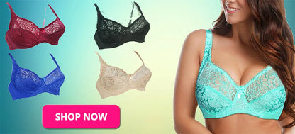 Women Plus Size Bra Breathable Sexy Lingerie Perspective Brassiere Floral Lace Bras Unlined Underwire Female Underwear