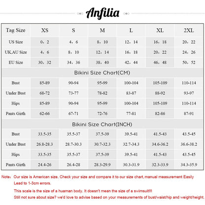 Anfilia Women's Bikini Set Gradient Swimwear Halter Swimsuit Side Bandage Bathing Suit Beachwear Sexy Bikini