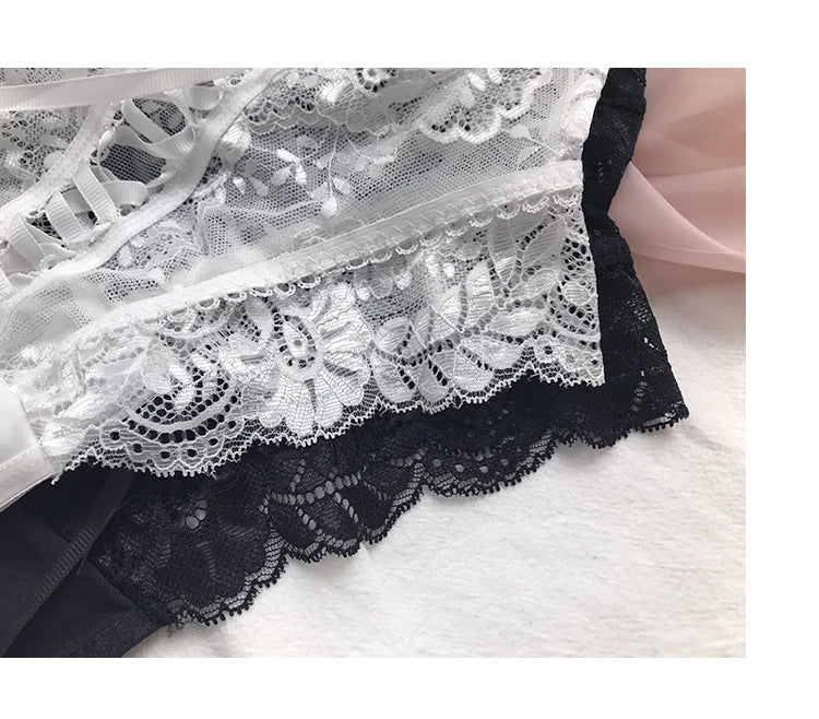 S-XXXL plus size sexy high-waist lace panties, thongs, hollow underwear, lingerie