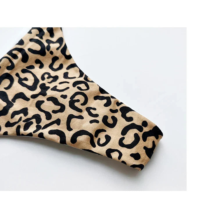 Cotton G String Leopard Women Panties Sexy Briefs Thong Low Waist T-back Bikini Underwear Seamless Femlae Lingerie Size S-XL