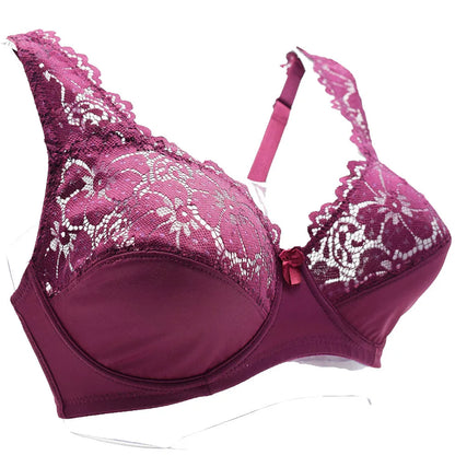 New Women Lingerie Sexy Plus Size Bra Gorgeous Floral Lace Bra Unlined Underwire Brassiere Perspective Bralette Female Underwear