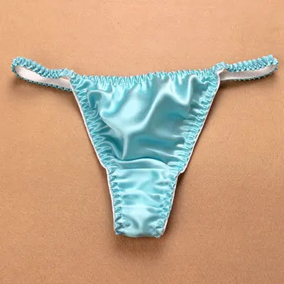100% Mulberry silk woman briefs natural silk summer cool sexy thong lady panties