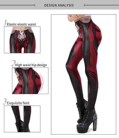 NADANBAO Women Leggings Gothic Style Anime Printed High Quality Leggings Fashion Elastic Pants Sporting Fitness Yoga Pants