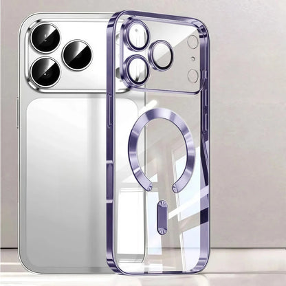 Luxury For Magsafe Magnetic Plating Phone Case For iPhone 17 Air Pro Max 17Pro Bumper Case For iPhone17 Pro Max Clear Back Cover