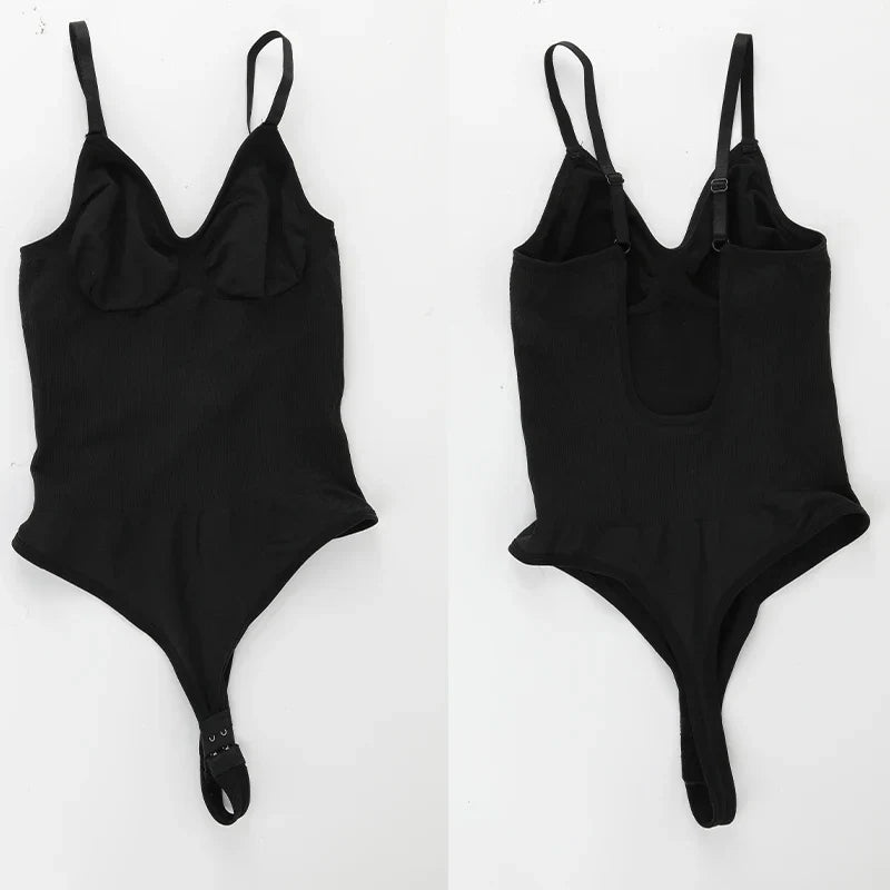 Womens Backless Bodysuits Seamless Sexy Shapewear Thong Butt Lifter Body Shaper Tummy Control Corset Slimming Camisole Tops