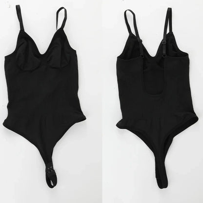 Womens Backless Bodysuits Seamless Sexy Shapewear Thong Butt Lifter Body Shaper Tummy Control Corset Slimming Camisole Tops