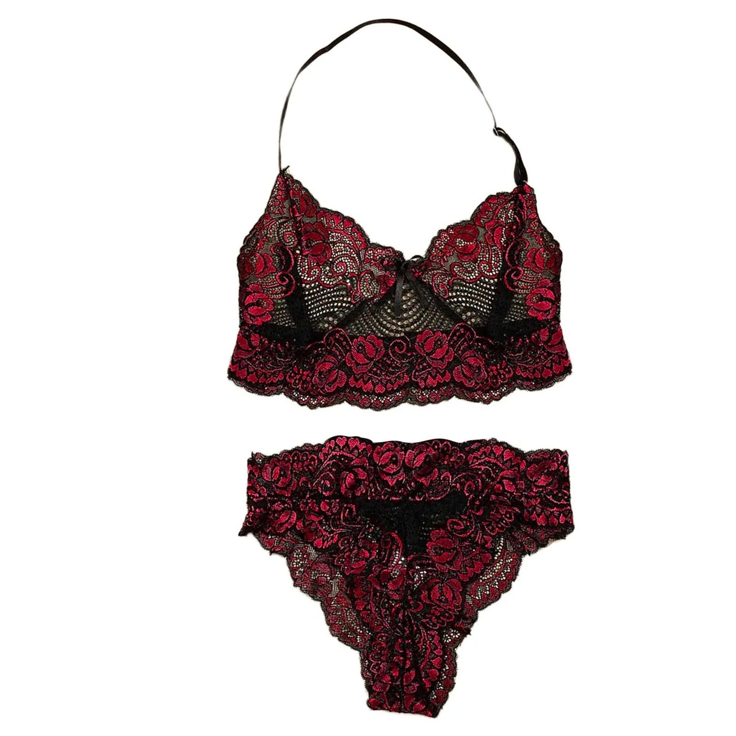 Erotic Lingerie Set Women Delicate Floral Embroidery Bra And Pantys Backless Push Up Bra Two Piece Set Hot Porno Teddy Costumes