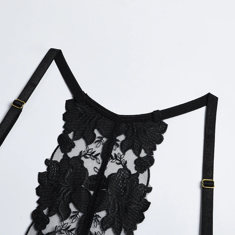 Lady Floral Lace Embroidery Lingerie Sets Women See-through Bra and Panty Set Underwear Sexy Hot Intimates Erotic Sexy Porn Suit