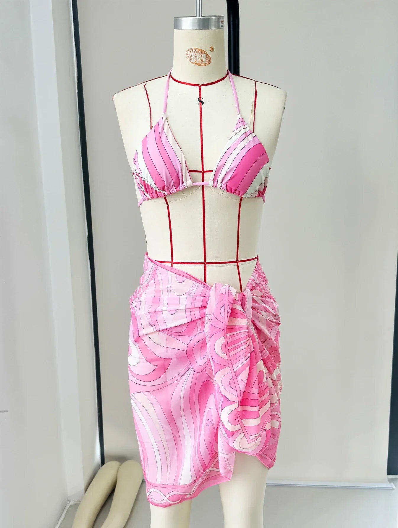 Sexy Swimsuit Bikini with Skirt Swimwear Swimsuit Women Separates Swimwear 3 Pcs Swimsuit Bathing Suit Summer