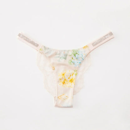 Fashion Sparkling Rhinestone Lace Thong Women's Low Waist Sexy Women's Underwear Women's Thong Clearance items,limited quantity,