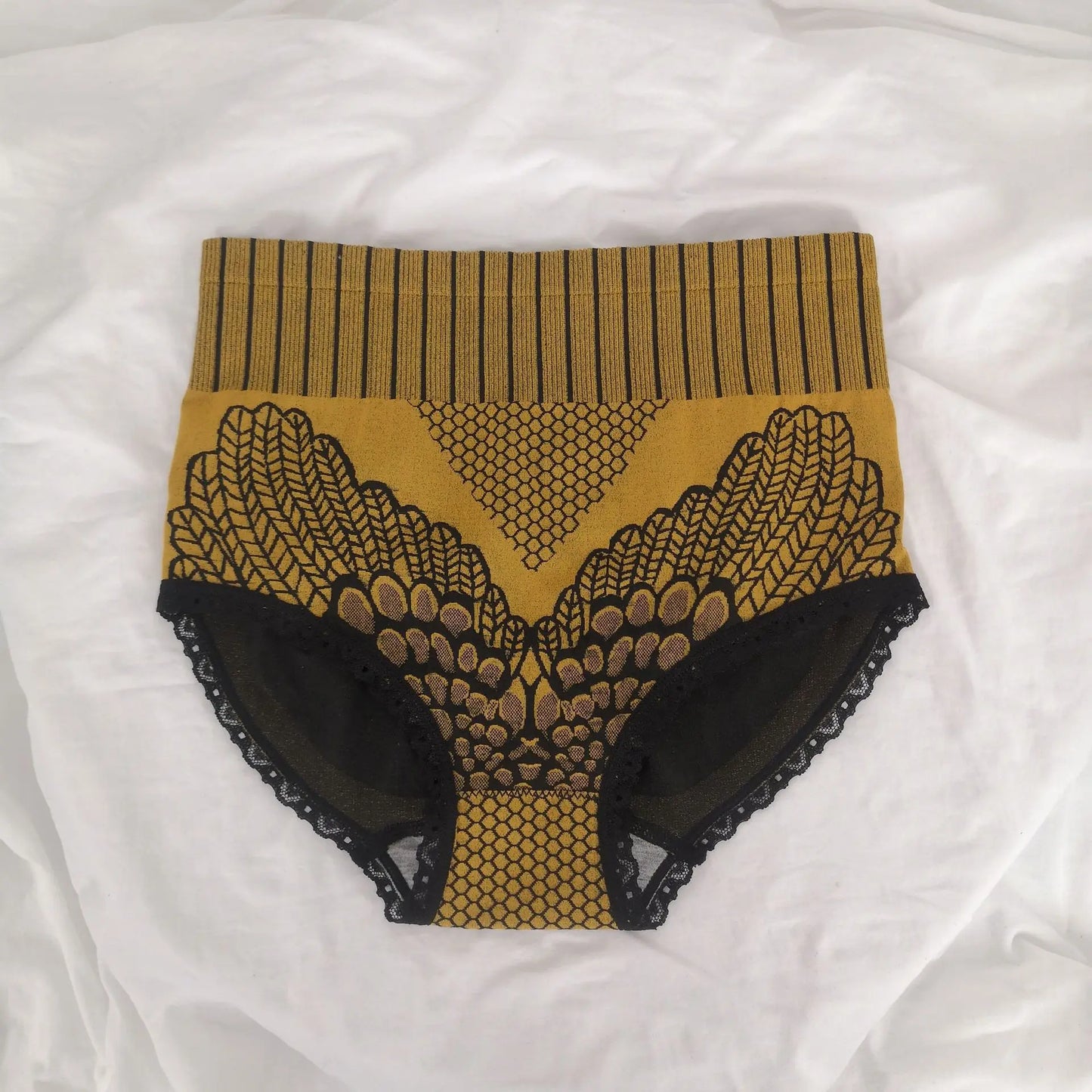 1pcs Women Lace Print Panties High Waist Tummy Control Briefs Female Seamless Ventilate Shaping Underpants Butt Lifter Underwear
