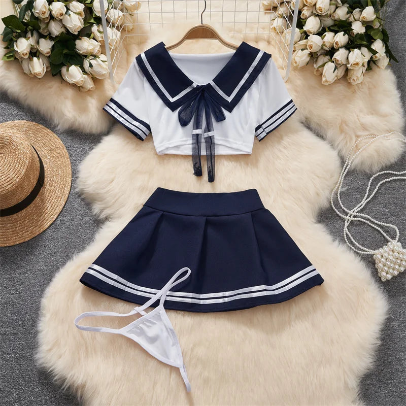 Sexy Lace Gauze Patchwork Strap Bodysuit Hollow Sleeveless Slim backless Women Erotic Lingerie Hotsweet Bow Night Maid Cosplay