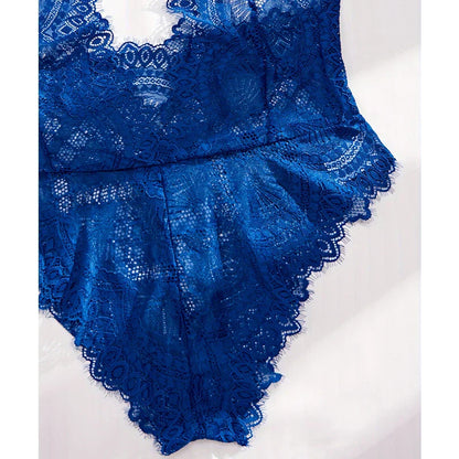 Sexy Lace Women's Clothing Bodysuit Woman 2024 New Collection Deep V Perspective Backless Underwear One-piece Corset Hot Costume