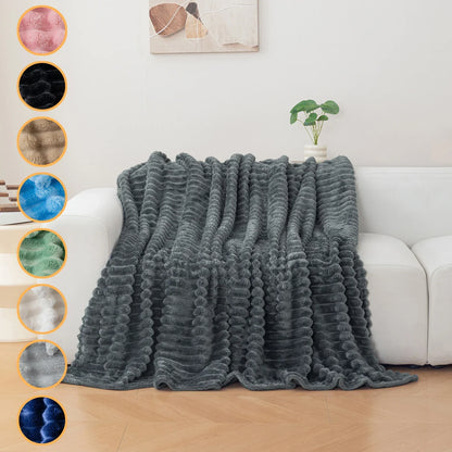 1pc flannel blanket - soft, comfortable, warm nap blanket, Christmas exquisite gift blanket, available in multiple colors