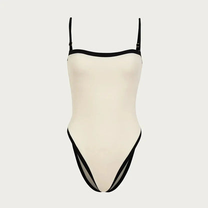 2025 Solid Thong Brazilian Bikinis Swimwear Women Swimsuit  Black White Bikini Set Bathing Suit Female Summer Beach Wear Biquini