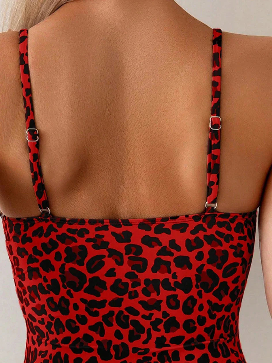 One Piece Swimsuit Women 2026 Push Up Swimwear Female Sexy Leopard Summer Beachwear Swim for Bathing Suits Micro Korean Monokini