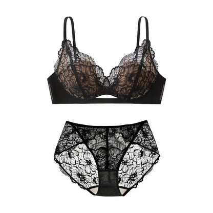 SUJIIN Summer Sexy Bra and Panty Sets for Woman Lace Comfort Bras Set Hot Women's Small Chest Wireless Lingerie Femme MX325