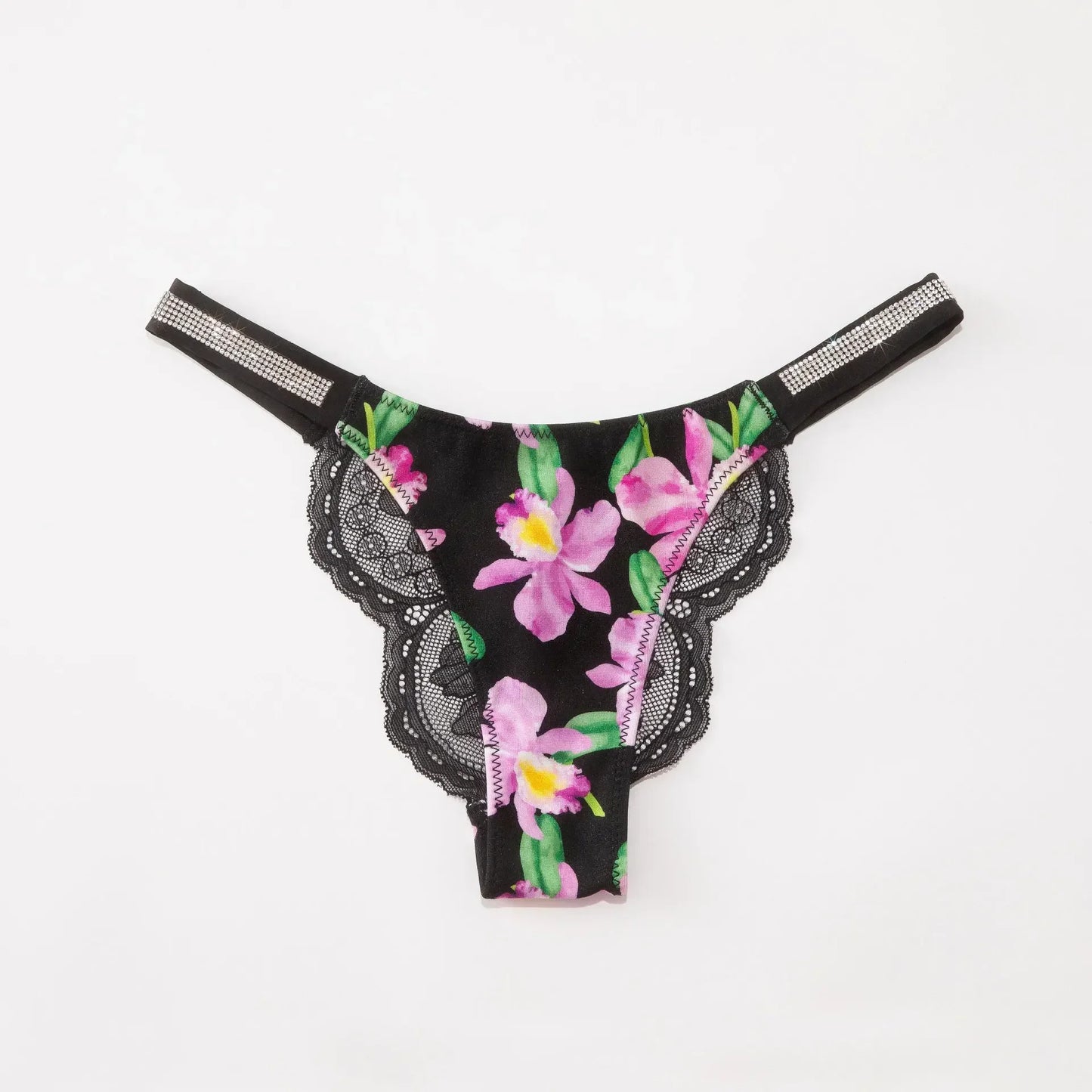 Fashion Sparkling Rhinestone Lace Thong Women's Low Waist Sexy Women's Underwear Women's Thong Clearance items,limited quantity,