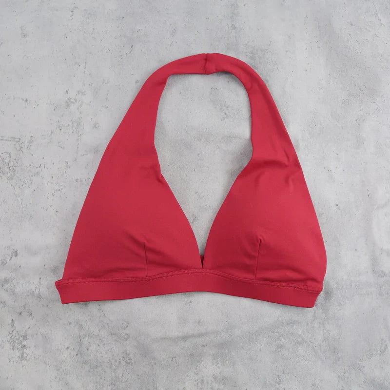 DIAS FIT JOY -Neck Hanging Neck Naked Feeling Yoga Bra for Running Fitness Cycling - Breathable Comfortable Sports Bra for Women
