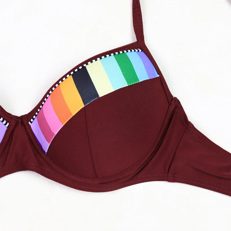 2024 New Women Swimsuit Sexy Women High Waist Bikini Swimwear Female Two Piece Beachwear Printed Bikinis Set Bathing Suit