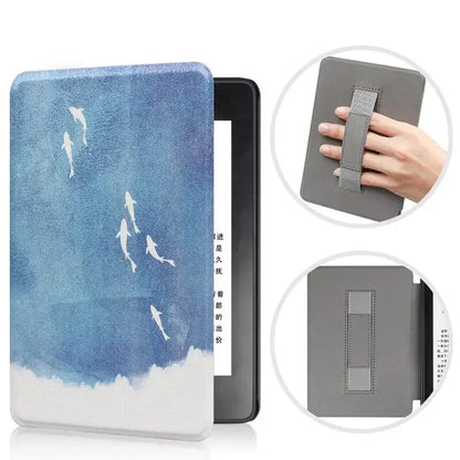 For Kindle 11th Generation 2024 Case 6'' with Hand Strap Kindle 6 inch Case Ebook C2V2L3 Auto Wake Sleep Cover PU Leather Funda