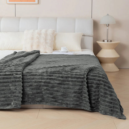 1pc flannel blanket - soft, comfortable, warm nap blanket, Christmas exquisite gift blanket, available in multiple colors