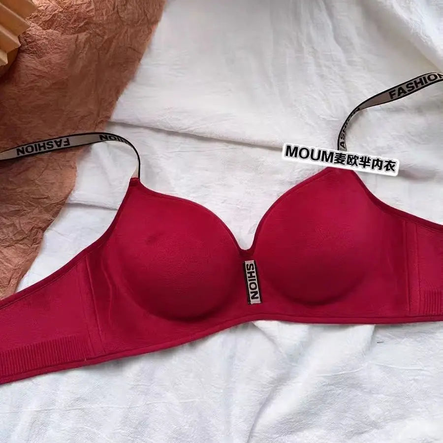 Velvet Plush Push Up Bra for Small Chest - 6CM Thermal Padded Non-Wire Bra, Warm Lined Comfort for Women, Autumn Winter Wear