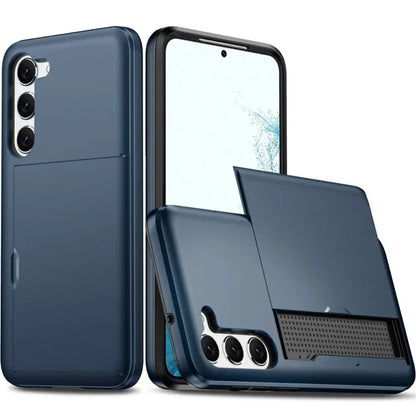 For Samsung Galaxy S25 S24 Ultra S22 Plus S23 S21 S20 FE Note 20 A17 A55 Wallet Cover Card Holder Slot Shockproof Phone Case
