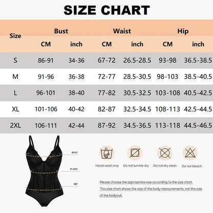 Lace Bodysuit for Women Tummy Control Shapewear Sleeveless Tops V-Neck Backless Slim Camisole Jumpsuit Shaper Party Wear Fashion