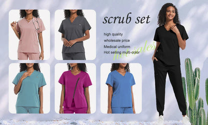 Scrubs Women Beauty SPA Uniform Pet Clinic Store Veterinary Dentistry Work Clothes Set High-quality Medical Nurse Uniform Unisex