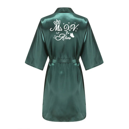 Mis XV Bathrobes Princess Sweet 15 Years Girl Birthday Party Mis Quince Años Robes Quinceanera Robe