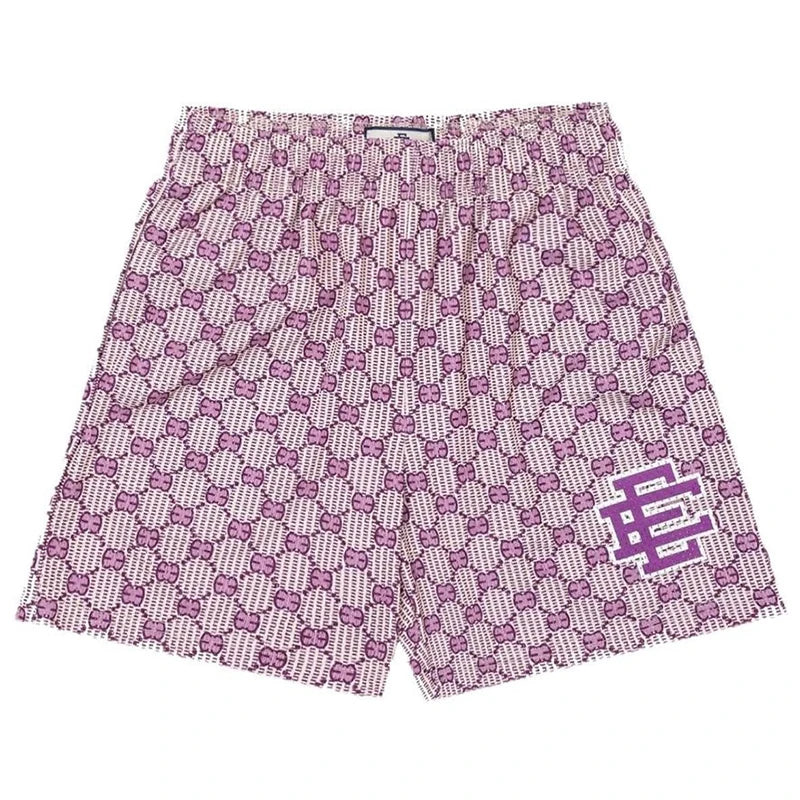 2025 New Summer EE Eric Emanuel  Basic Mesh Short Classic Floral Printed Gym Shorts Men's Gym Basketball Sports Beach Shorts