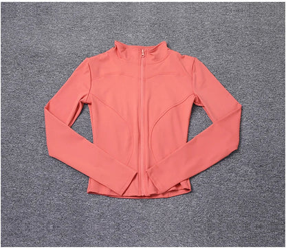 Women Sport Jacket Long Sleeve Shirt Workout Coat Gym Training Clothing Yoga Sportswear