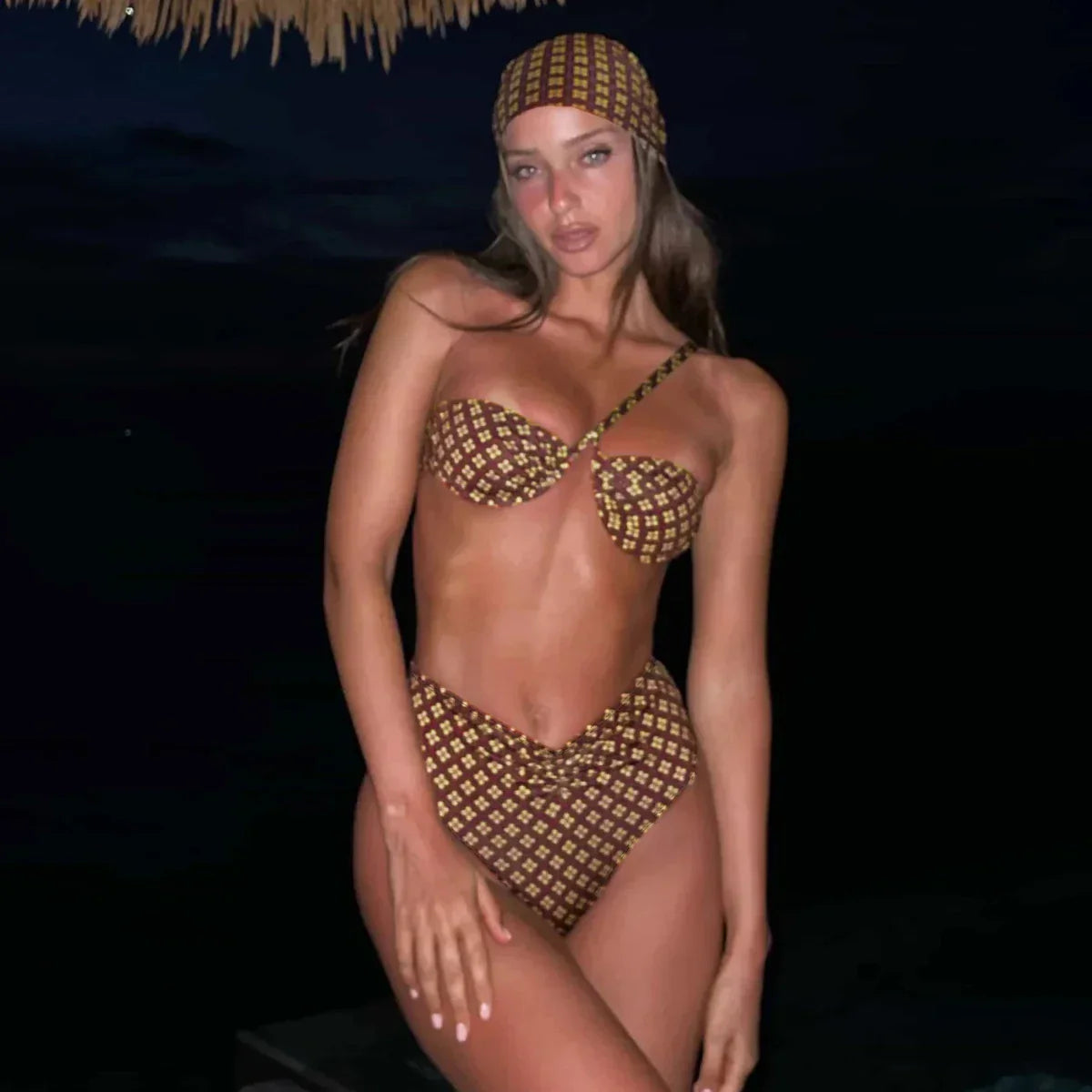 New Sexy Bikini Women Print Brazilian Bikini Set Halter Backless Swimsuit Swim Wear Biquini Dot biquini female