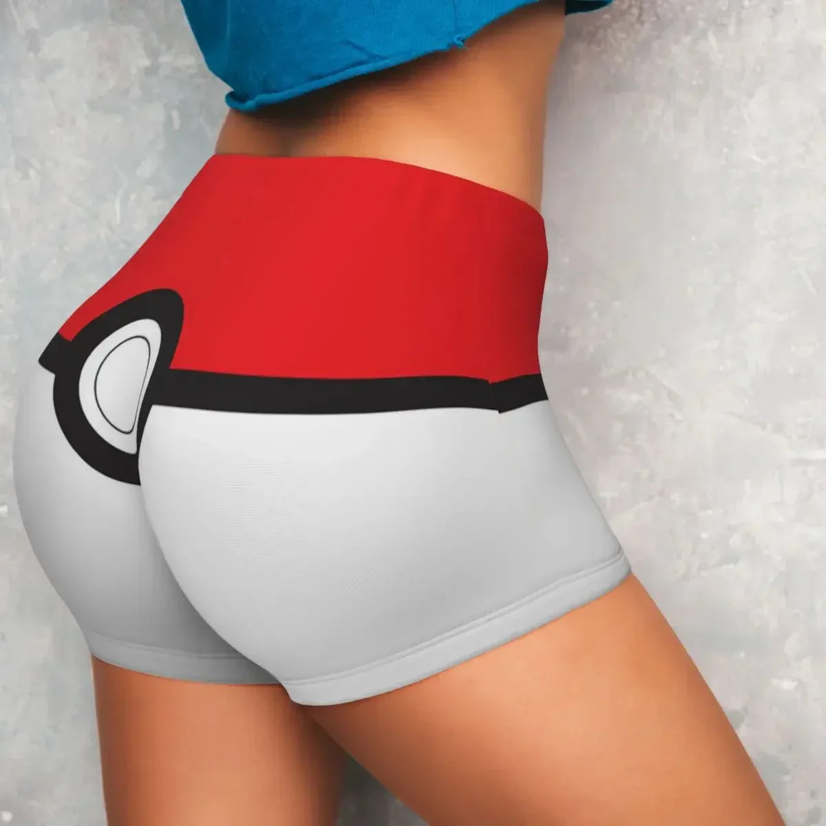 Custom Pikachus Women's Workout Yoga Shorts Athletic Gym Running Volleyball Shorts