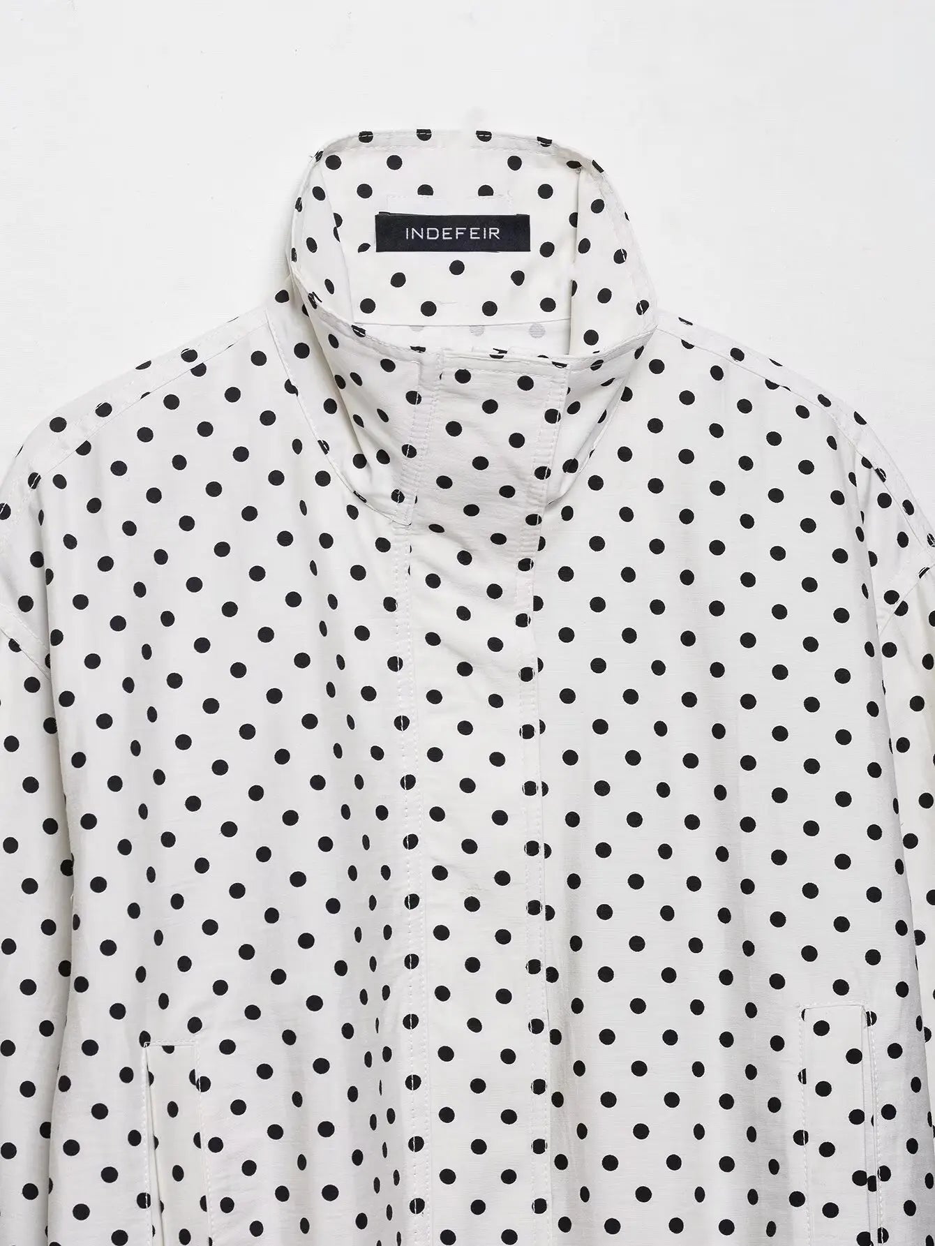 Polka Dot Print Short Coats Women's High Street Long Sleeve Jackets for Women 2025 Elegant Office Ladies Casual Outerwear