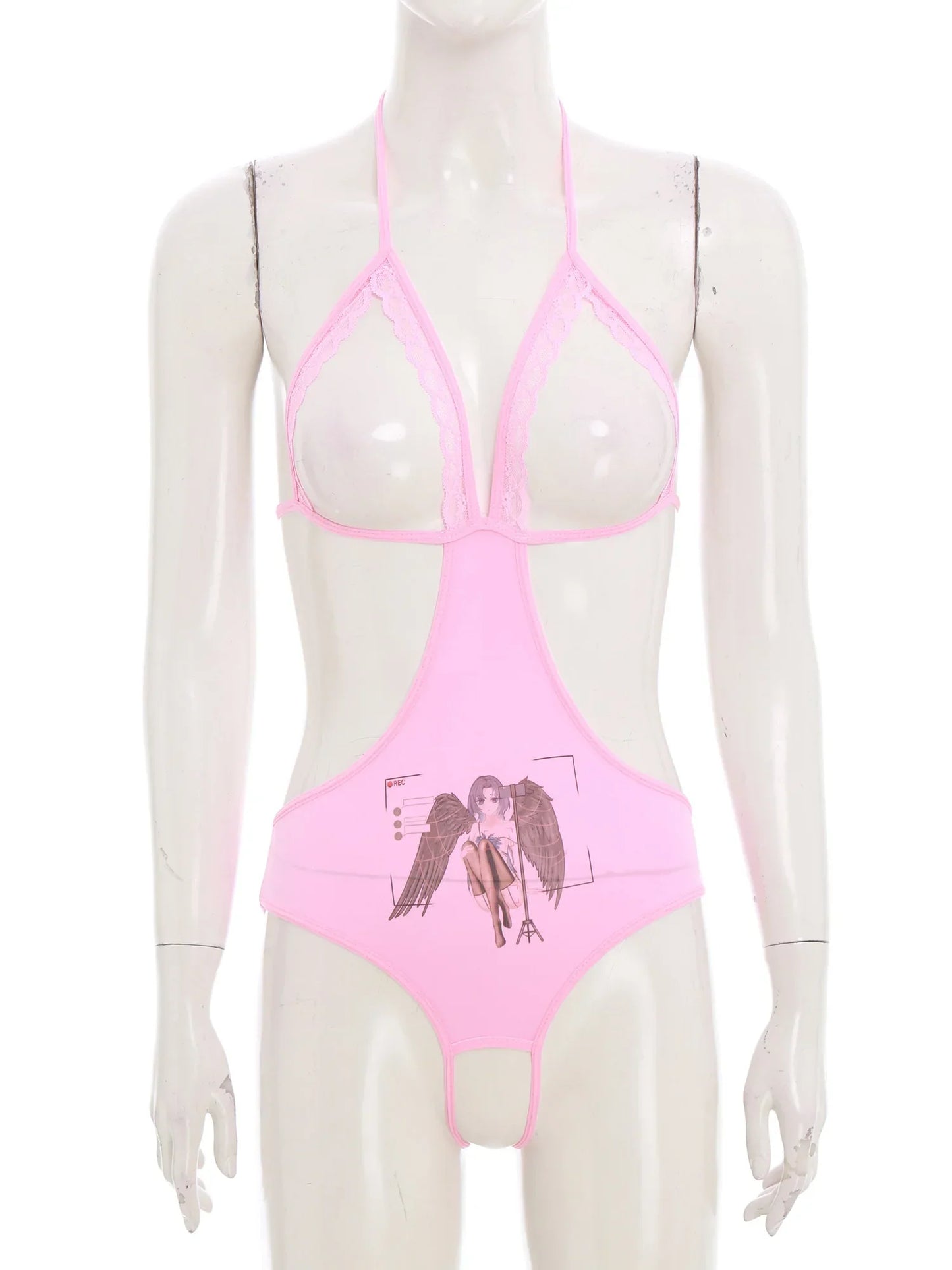 Adult Women Sheer Mesh Teddies Breast Hollow Out Opening Butt Flaunting Bodysuits Leotard for Exotic Dating Role Play Nightwear