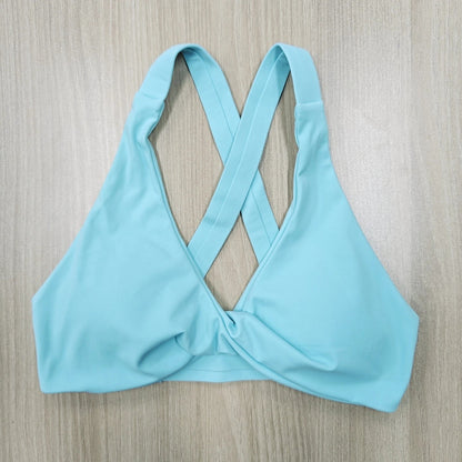 SHINBENE Women's Twist Workout Sports Bras Back Cross Padded Low Impact Fitness Bra Yoga Crop Tops
