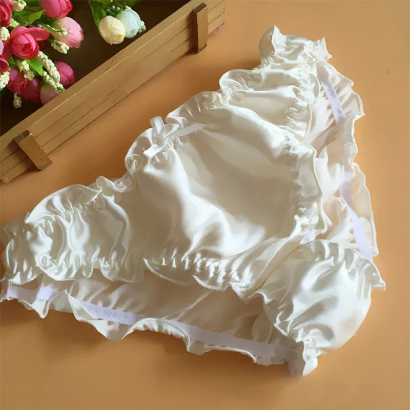 Women'S Panties 100% Mulberry Silk Sexy Underwear Female Soft Smooth Lingerie Low-Waist Solid Color Ladies Sensual Briefs