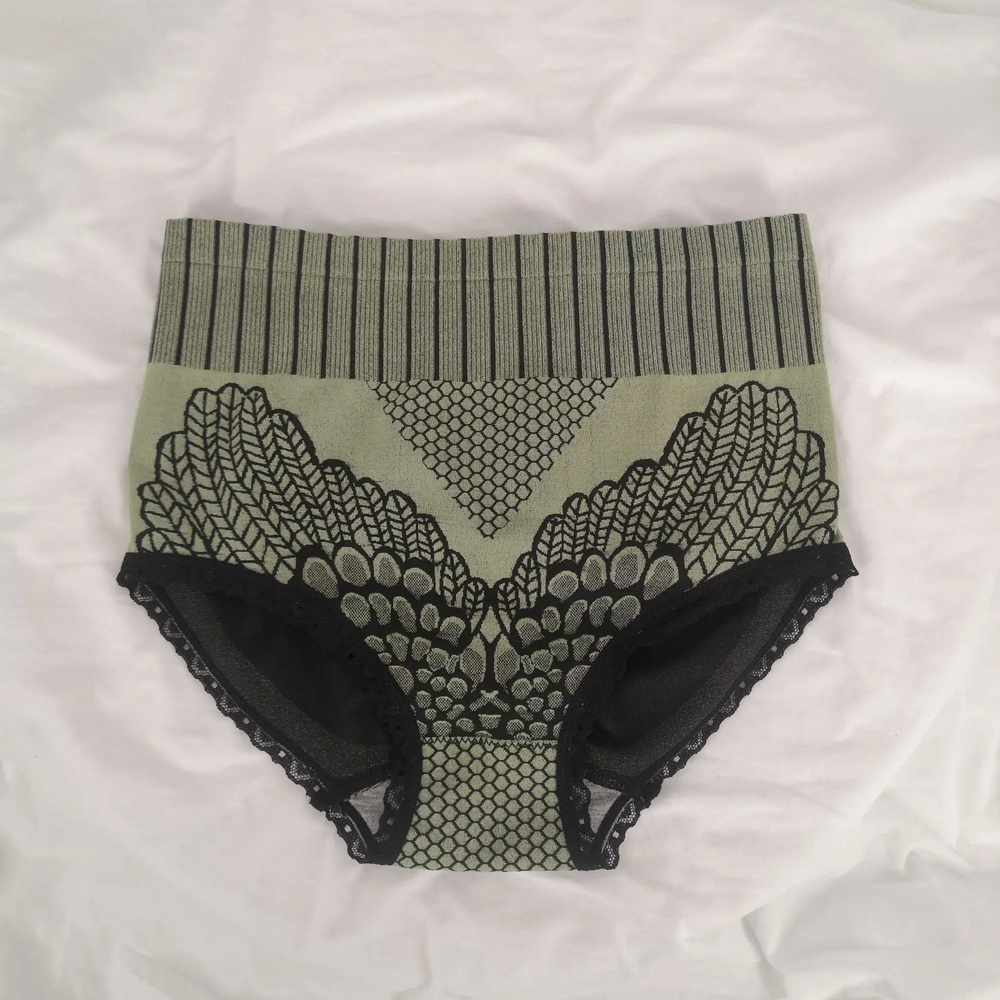 1pcs Women Lace Print Panties High Waist Tummy Control Briefs Female Seamless Ventilate Shaping Underpants Butt Lifter Underwear