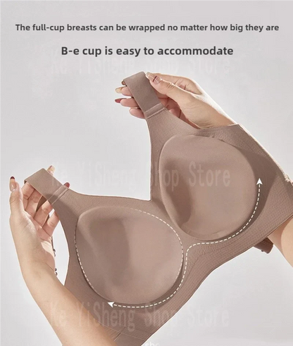 Non-trace body underwear women's bra anti-sag large size adjustment breast women big breasts small