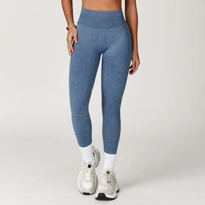 Yoga Pants Impact Leggings Women Seamless Sports Yoga Pant High Waist Ribbed Gym Clothes Fitness Workout Wear Scrunch Bum Tights