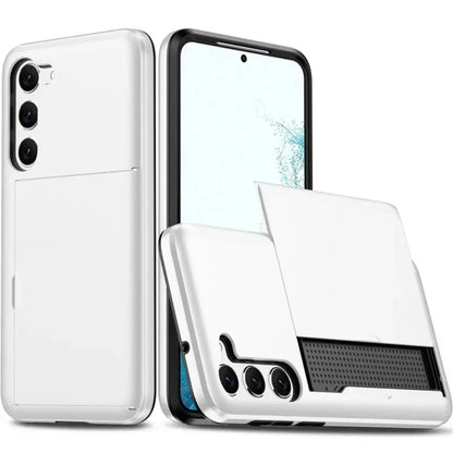 For Samsung Galaxy S25 S24 Ultra S22 Plus S23 S21 S20 FE Note 20 A17 A55 Wallet Cover Card Holder Slot Shockproof Phone Case