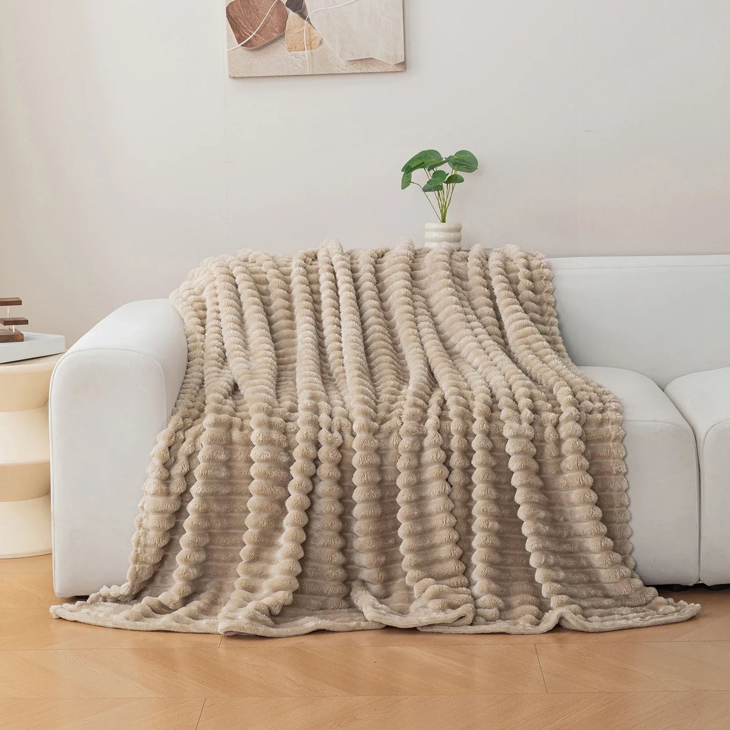 1pc flannel blanket - soft, comfortable, warm nap blanket, Christmas exquisite gift blanket, available in multiple colors