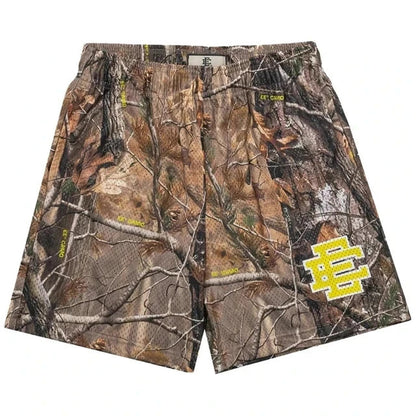 2025 New Summer EE Eric Emanuel  Basic Mesh Short Classic Floral Printed Gym Shorts Men's Gym Basketball Sports Beach Shorts