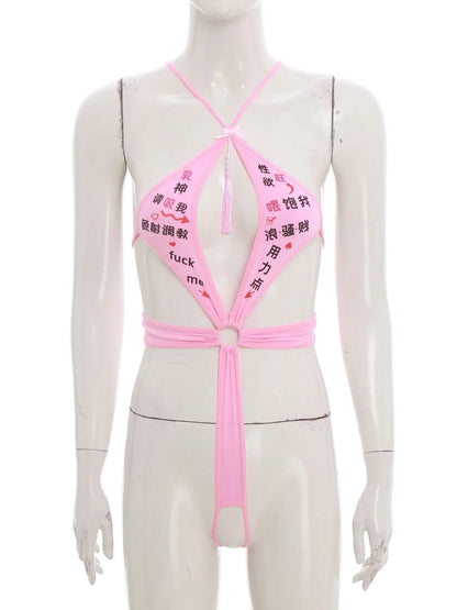 Adult Women Sheer Mesh Teddies Breast Hollow Out Opening Butt Flaunting Bodysuits Leotard for Exotic Dating Role Play Nightwear