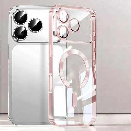Luxury For Magsafe Magnetic Plating Phone Case For iPhone 17 Air Pro Max 17Pro Bumper Case For iPhone17 Pro Max Clear Back Cover