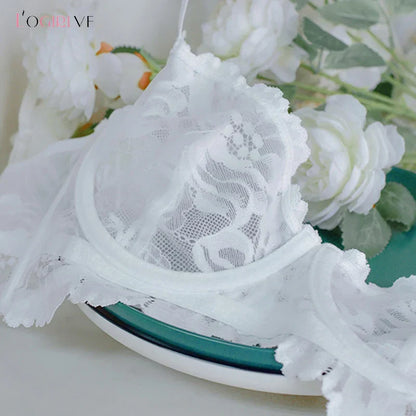 Logirlve Sexy Tоy For Women Bra Set Lingerie Push Up Brassiere Lace Embroidery Underwear Set Ultra-thin Cup Female Lingerie
